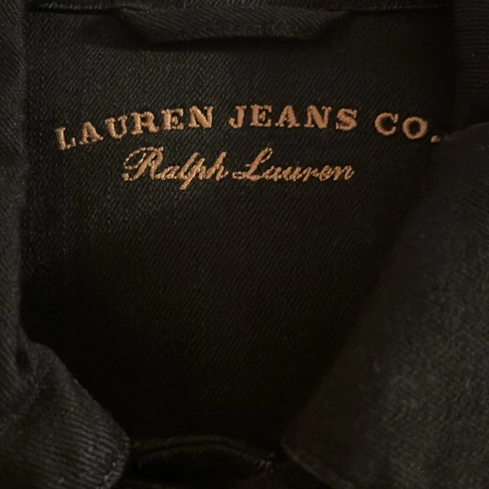 Ralph Lauren Black Jean Jacket with Silver Hardware - Picture 2 of 5